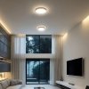 Oprawa sufitowa plafoniera V-TAC 24W LED SAMSUNG CHIP okrągły 35cm natynkowy pilot czujnik ruchu IP44 czarny VT-8624S 4000K 2500